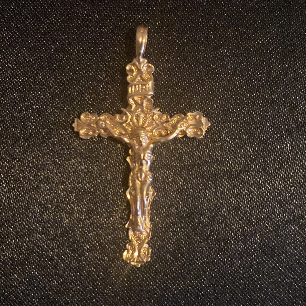 14k cross pendant